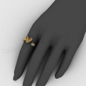 Solid 925 Silver 10mm Heart Blank Bezel Adjustable <b>Ring</b> Setting With CZ Breastmilk DIY Resin Filling Keepsake Jewelry Findings - Product Image 5