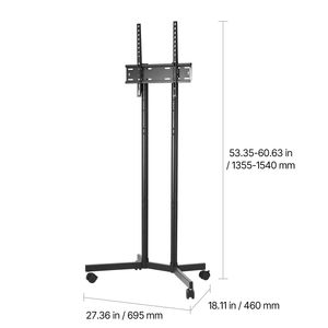 Carrello TV Mobile con Ruote, Supporto Monitor Portatile Regolabile in Altezza, Staffa TV su Ruote per Schermi da 32-65 Pollici, Capacità 88 Libbre - Product Image 5