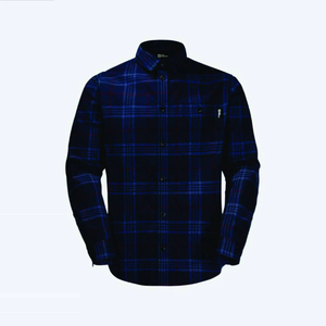High Quality Men's Short Sleeve Solid Flannel Dress <b>Shirts</b> Formal Stand Collar Oversized Fit 100% Cotton Knitted <b>Quilted</b> Lined - Product Image 1