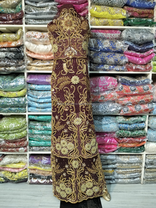 Hermosa tela estampada con envoltura de George para mujer africana con cuentas pesadas para fiesta de noche de boda nigeriana para verano - Product Image 4