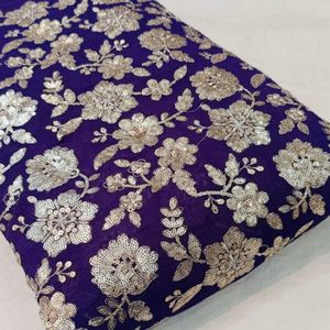 Premium Sequence Embroidery Fabric For Women Fashion Wear Designer <b>Garments</b> Party Wear Dresses Kaftan Abaya Bridal Wear - Product Image 1