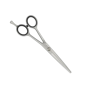 Tijeras de barbero de acero inoxidable de venta directa de fábrica, tijeras para cortar cabello con soporte para dedos y cuchilla convexa de precisión. - Product Image 4