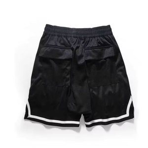 Men's Navy Blue 100% Cotton Canvas Quick Dry Breathable Vintage Decoration Front Logo Bermuda Shorts with Pockets <b>Elastic</b> Waist - Product Image 4
