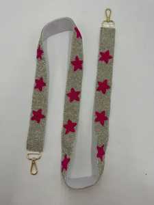 Correa de Bolso Hecha a Mano con Cuentas de Algodón, Diseño Rectangular con Temática Deportiva de los Astros, Accesorio de Recuerdo - Product Image 5