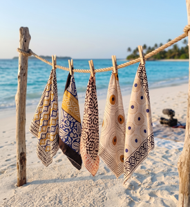 Bandana en coton imprimé à la main, style bohème, pour la plage, les cheveux, le cou, la randonnée, le camping et les festivals – Vente en gros - Product Image 6