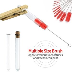 Set di 10 Spazzole per la Pulizia di Bottiglie e Bicchieri a Collo Stretto, in Nylon da 8 Pollici, con Gancio per la Pulizia - Product Image 6