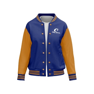 2026 New Arrival Men's Varsity Winter Jacket Custom Print Front Logo Windproof Breathable Quick Dry V-neck Polyester/Cotton - Product Image 1