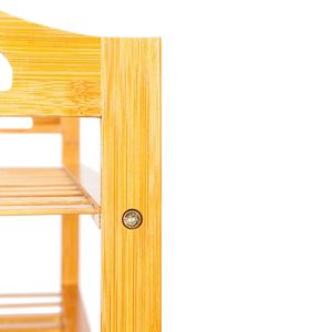 "Bamboo 4-Tier <b>Shoe</b> <b>Rack</b> Easy Assembly Home/Office <b>Storage</b> Wood Finish" - Product Image 5