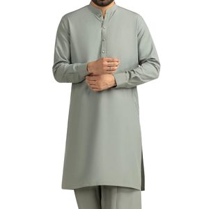 Sage Green Minimalist Shalwar Kameez Export Quality Cotton Fabric Airy Feel Casual Comfort Traditional <b>Pakistani</b> Shalwar Kameez - Product Image 3