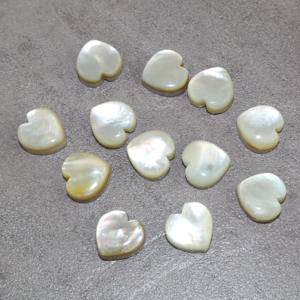 White Mother Of <b>Pearl</b> Gemstone Heart Shape Cabochon <b>Loose</b> Stone Free Size Jewellery Making Supply Wholesale Bulk Manufacturer - Product Image 1