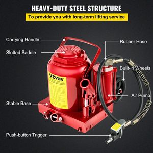 Gato hidráulico automático de 50 toneladas (110231 lbs) con construcción de acero robusta para reparación de vehículos pesados, RV y camiones - Product Image 6
