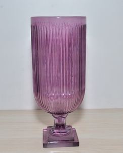 Jarrón de Vidrio Azul Oscuro para Mesa, Ecológico, Tallado a Mano, Soplado a la Boca, Diseño Artístico Moderno para Graduación o Compromiso, Base Transparente - Product Image 3