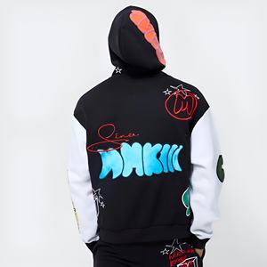 Conjunto de Sudadera con Capucha y Pantalones de Chándal de Forro Polar para Hombre, Estilo Casual Urbano, Corte Relajado de Dos Paneles, Ropa de Invierno, Logotipo Personalizado, Venta al por Mayor a Granel - Product Image 4