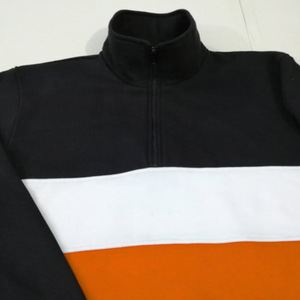 เสื้อสเวตเชิ้ตคอตตอนฟลีซคุณภาพสูงแบบคอตั้งสีตัดกัน รุ่นวินเทอร์ 2026 แบบซิป ¼ ตัว พร้อมดีไซน์คัลเลอร์บล็อก - Product Image 3