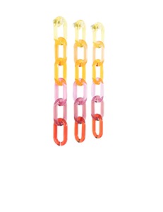 Décoration murale en résine sur mesure pour fabricants, maillons de chaîne bleus et verts, sculpture verticale en plastique pour jardin, vente en gros pour extérieur - Product Image 2