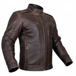 Nouvelle veste marron personnalisée RTS avec logo pour hommes, vestes en cuir vintage pour hommes, vestes Highstreet, veste d'hiver de haute qualité, respirante - Product Image 4