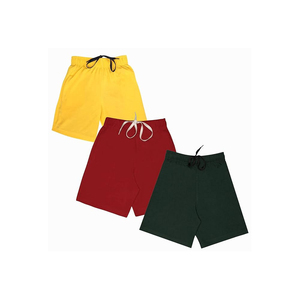 Shorts Bermuda en Coton Rose pour Enfants, Taille Mi-Haute Élastique, Couleur Unie, Tissé Respirant, Style Décontracté - Product Image 6