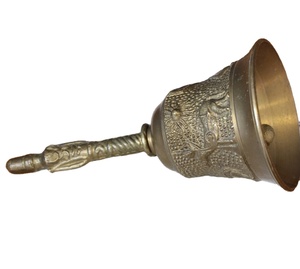 Campana de Mano Medieval de Latón de Moda con Adornos, Campana Personalizada, Decoración Náutica Vintage para Pared, Ancla Colgante - Product Image 1