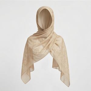 Impresión personalizada de hiyabs en chifón con estampado floral, pañuelos étnicos para mujeres musulmanas, suaves, transpirables, de calidad premium y elegantes. - Product Image 1