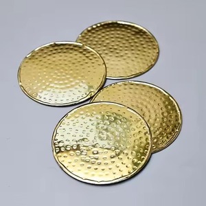 Creative Metal Coaster Set Decorative <b>Table</b> <b>Protector</b> for Cups Mugs Wine Glasses Restaurant Bar Hotel Dining - Product Image 2