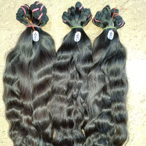 Extensiones de Cabello Humano Virgen 100% Puro de la Mejor Calidad, Cabello Indio Remy, Ondulado Natural, Doble Trama a Máquina, Disponible en Todos los Colores - Product Image 1