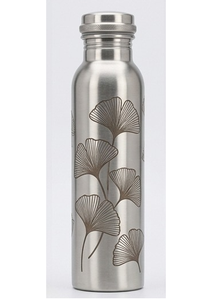 ขวดน้ำทองแดงอาร์ตเดโค ลายสีแดงอมน้ำตาลทอง กระติกน้ำพกพาสำหรับเดินทาง - Product Image 5