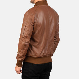 Chaqueta de Cuero para Hombre Personalizada al por Mayor, Chaqueta de Motero de Piel de Oveja Genuina, Corte Ajustado, Estilo Clásico Vintage, Ropa Deportiva - Product Image 2
