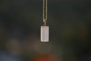 Raw Selenite Crystal Pendant Healing Necklace Natural Stone Spiritual Jewelry Minimalist Unisex Dainty Gift - Product Image 6