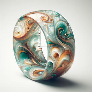 Bracelet en résine dorée pour femmes, élégant fait à la main, bijoux ethniques légers et exquis avec un style tendance pour les cadeaux - Product Image 4