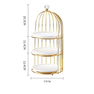 Support à gâteau en métal à deux niveaux, design tendance, aspect haut de gamme, prix de gros compétitifs. - Product Image 4