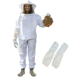 Traje de Apicultura Unisex con Chaqueta Protectora con Capucha, Pantalones y Guantes para Jardín y Apicultores - Product Image 1
