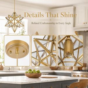 Lámpara Colgante Moderna de Hierro Ecológico Chapada en Oro con Cristal Transparente para Decoración del Hogar - Product Image 5