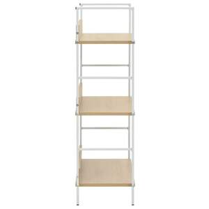 Étagères en bois d'ingénierie chêne et blanc, armoire de rangement moyenne - Product Image 5