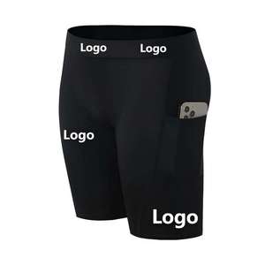 Sublimation Printed Gym Fitness Wear Active <b>Men</b> <b>Compression</b> <b>Short</b> with pocket - Product Image 3