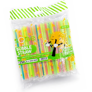 250 pcs Colourful Higienic Individually <b>Plastic</b>-<b>Wrapped</b> PP Polypropylene <b>Plastic</b> Straw 6 mm Diameter 210 mm Length - Product Image 4