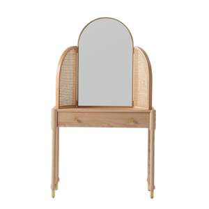 Bureau de maquillage en bois naturel massif, vente en gros, usine du Vietnam, prix compétitifs, OEM ODM acceptés - Product Image 1