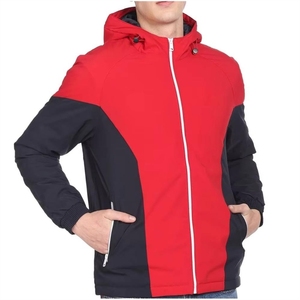Men's Red Navy Eco-Friendly Waterproof Windproof Casual <b>Winter</b> <b>Quilted</b> Jacket Zipper Closure Regular Fit High Street - Product Image 4