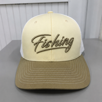 Gorra Trucker Personalizada de 5 Paneles, Gorra de Pesca con Logotipo Bordado en 3D, Gorra de Béisbol Ajustable con Malla y Cierre a Presión, Parte Delantera de Algodón, Poliéster, OEM