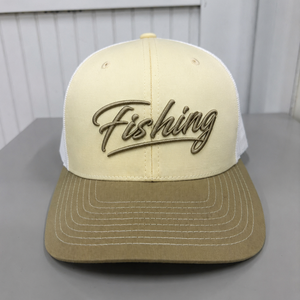 Gorra Trucker Personalizada de 5 Paneles, Gorra de Pesca con Logotipo Bordado en 3D, Gorra de Béisbol Ajustable con Malla y Cierre a Presión, Parte Delantera de Algodón, Poliéster, OEM - Product Image 1
