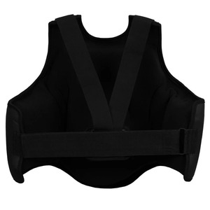 Fitness Durable Leather Black Breathable Taekwondo Body Protector Waist Muay Thai Boxing Sanda Belly Pad Kick - Product Image 3