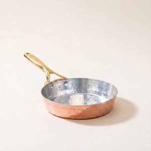 <b>Copper</b> Hammered <b>Frying</b> <b>Pan</b> With Stainless Steel Lining Round Classic Design For Stovetop Cooking Kitchen Cookware Fry <b>Pan</b> - Product Image 4