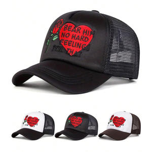 Gorras trucker premium con bordado personalizado, malla trasera y cierre snapback para hombres y jóvenes, pedidos al por mayor. - Product Image 2