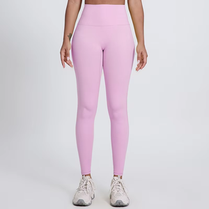 กางเกงโยคะเอวสูงแบบเรียบ ไม่เห็นขอบกางเกงชั้นใน เหมาะสำหรับออกกำลังกาย วิ่ง และโยคะ - Product Image 2