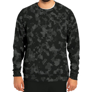 Sweat-shirt à col rond camouflage pour homme, coupe classique, 100% polyester, tricoté, respirant, style décontracté - Product Image 1