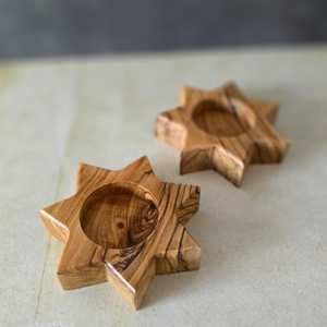 Vintage Wooden Tealight Candle Holder Hand Crafted <b>Star</b> Shape Housewarming Nature Table Eco Friendly Xmas Birthday Gift Her Him - Product Image 6