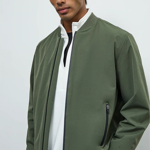 New Customized Design High Quality <b>Men</b> Winter Bomber <b>Jacket</b> Stand Collar Custom Front Logo Breathable Quick Dry Bomber <b>Jacket</b> - Product Image 6