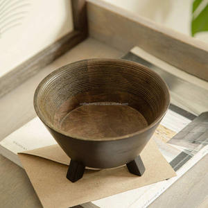 Cuencos hechos a mano de madera Vintage de alta calidad, ecológicos, de gran capacidad para restaurante, Hotel, hogar y fiesta, uso directo de la India - Product Image 2