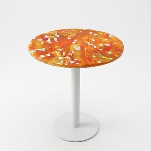 Mesa de Comedor de Plástico Reciclado 4GoodThings, Diseño Moderno, Impermeable, Duradera, Ecológica, Apilable, con Marco Metálico, para Exteriores - Product Image 1