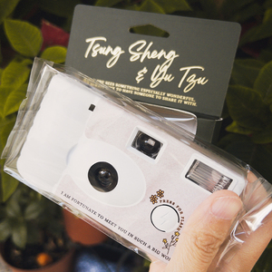 Appareil photo jetable personnalisé OEM pour cadeau de mariage, film plastique 35 mm, usage unique, mise au point fixe avec flash OEM - Product Image 1