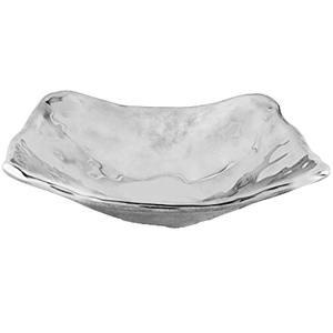 Bol décoratif de luxe en forme de feuille de chou réaliste, fait main, argenté métallisé, sans BPA, pour fête, accent de table basse unique - Product Image 4